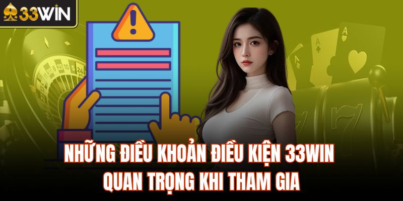 Những điều khoản điều kiện 33Win quan trọng khi tham gia